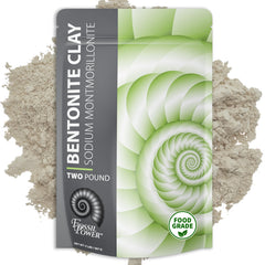 FOSSIL POWER Bentonite polvo en envase 2lb, fácil de almacenar y usar.