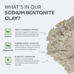 FOSSIL POWER Bentonite, tratamiento capilar casero, máscara para cabello suave.