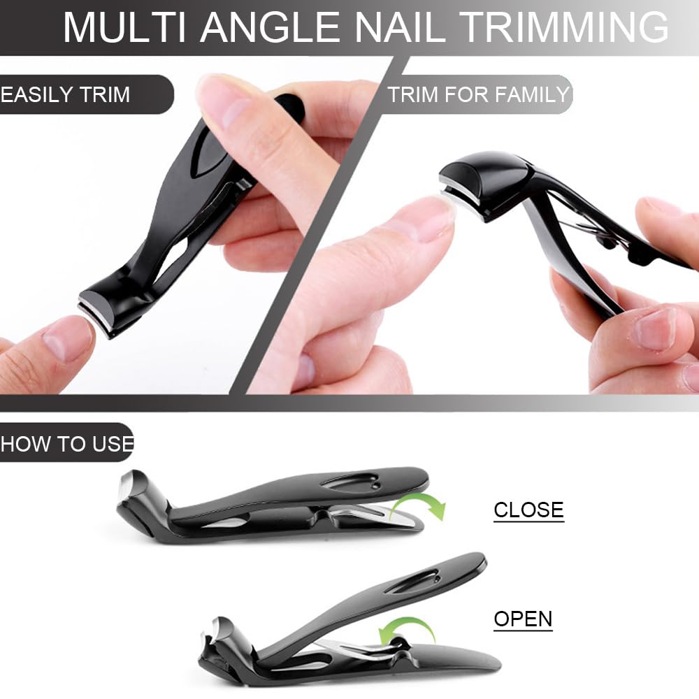 Fotiwesd ultra-sharp nail clipper with wide jaw for thick nails