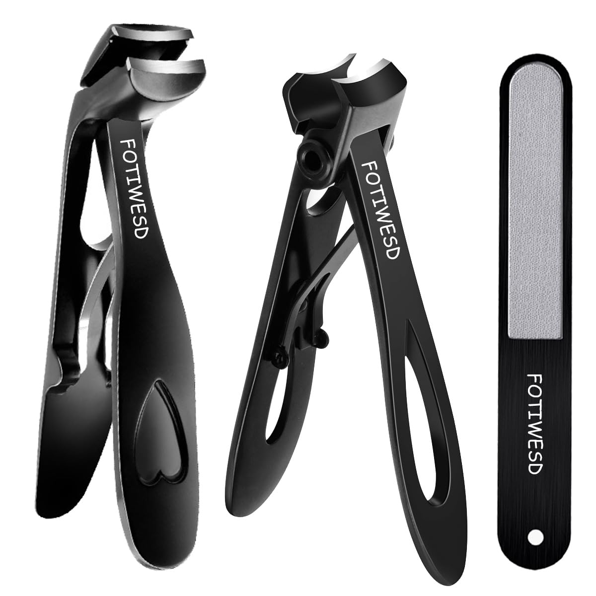 Fotiwesd wide-jaw toenail clippers for thick nails with easier cutting