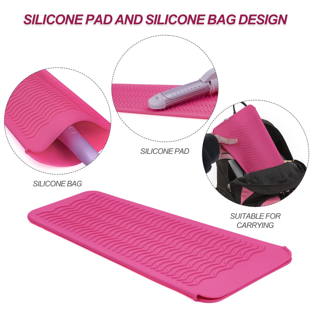 Fouews 2-in-1 design for safe storage of hot tools in pink