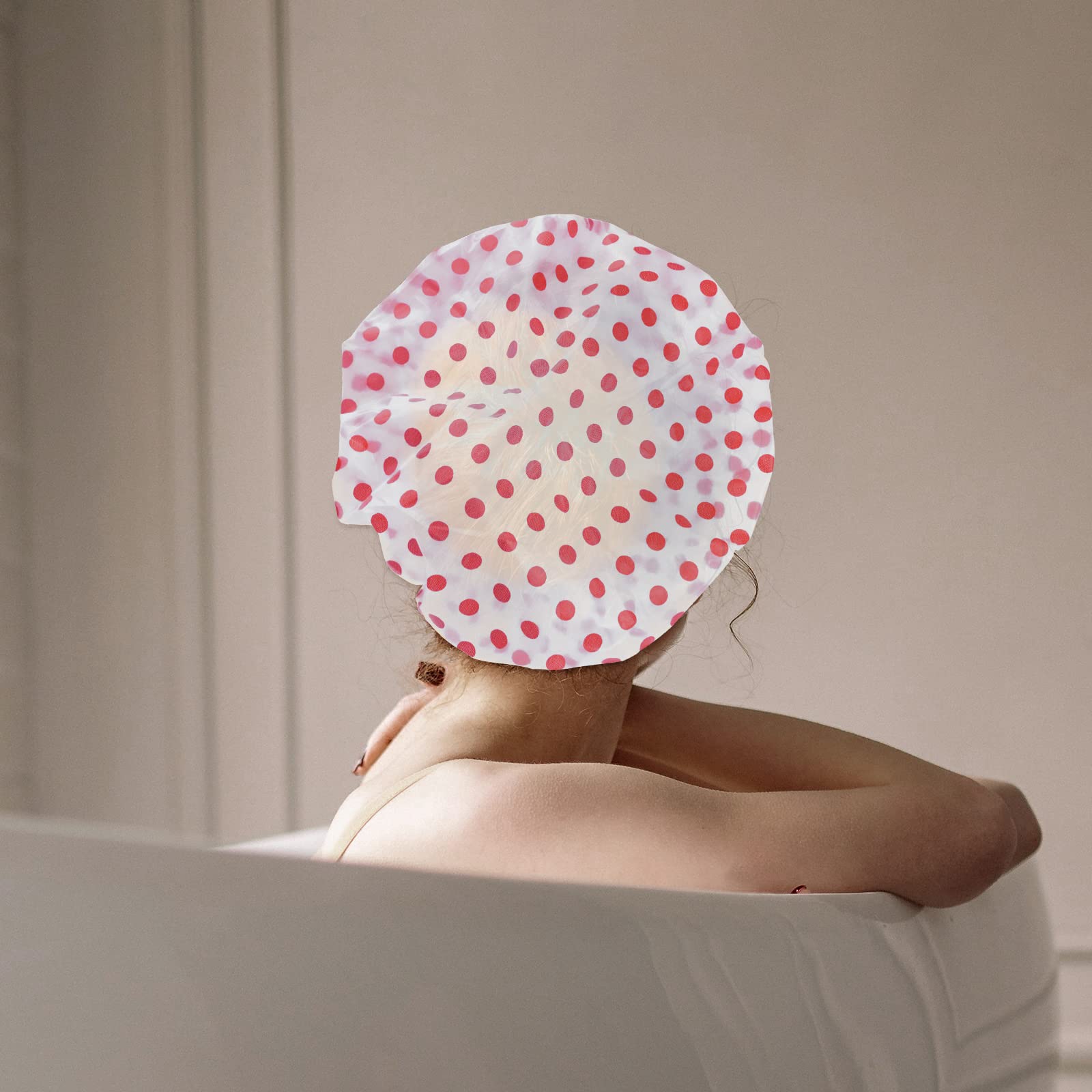 Fouews shower cap folds compactly for luggage and gym bags