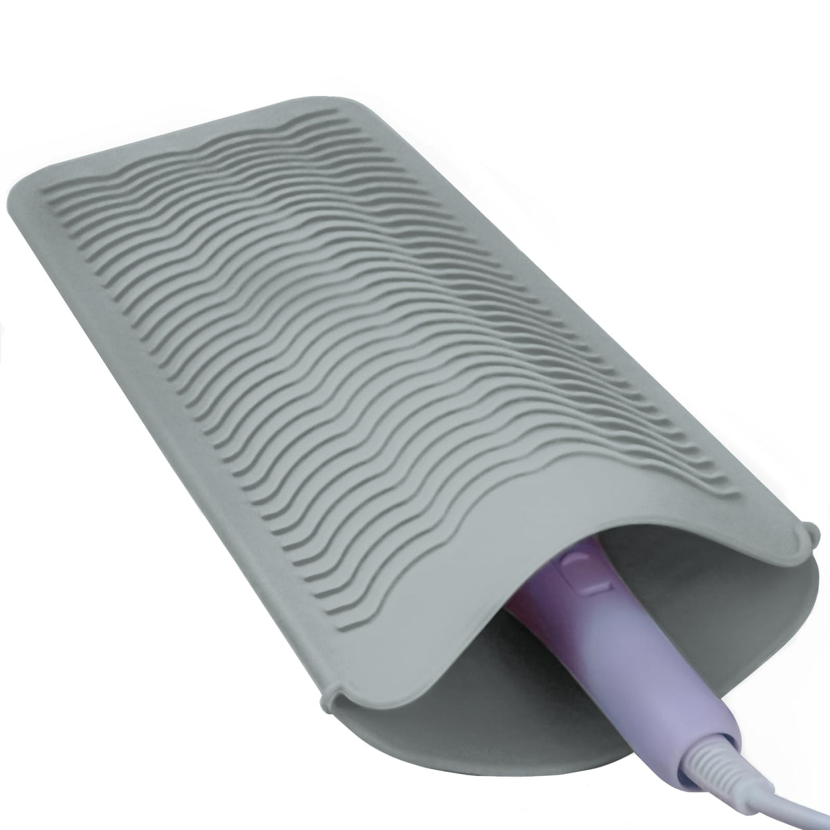 Fouews silicone heat-resistant mat pouch closed protects tools during styling