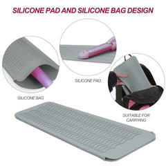Fouews silicone mat pouch open for easy access to hot tools