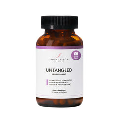 Foundation Skincare UnTangled Hair Vitamins bottle for daily hair support.