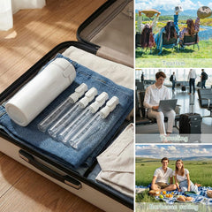 Compact design saves space in luggage for travel readiness.