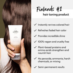 FOUR REASONS Color Mask Chocolate five-to-ten minutes waiting time for nourished color.