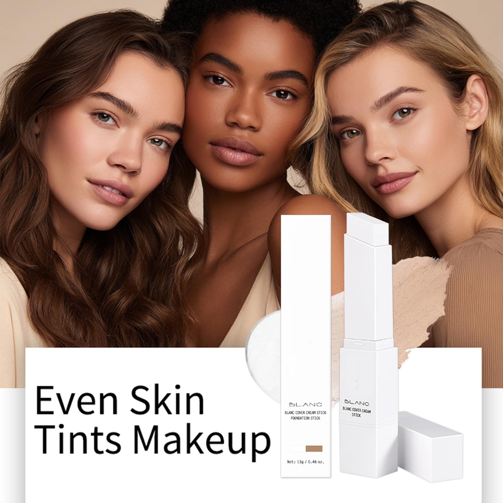 Pore-blurring finish of Fovcos Blanc Cover Cream Stick