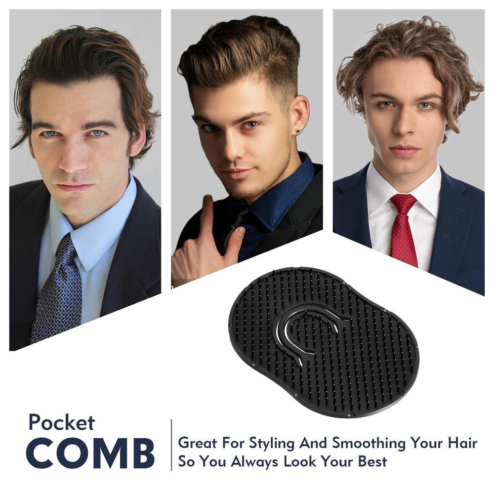 FOVKO pocket comb with finger loop for quick grooming.