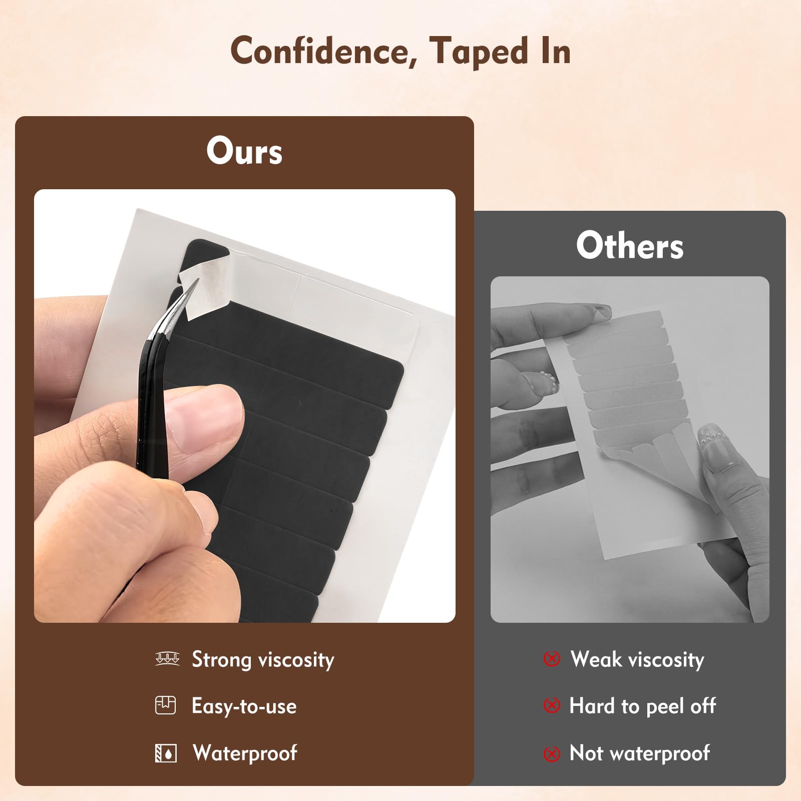 Residue-free removal protects scalp and hair during tape changes.