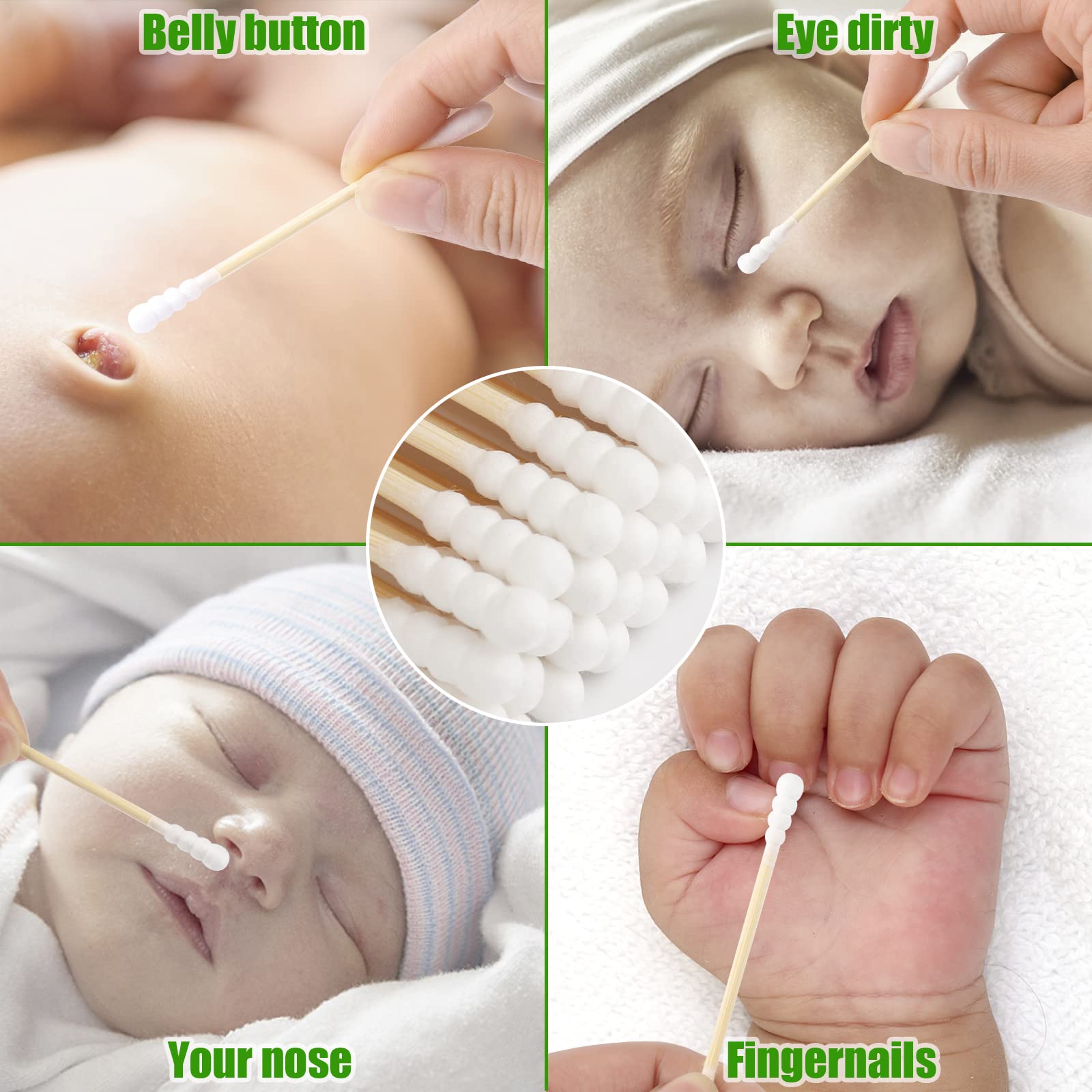 FOVURTE travel-size cotton swabs for on-the-go tasks
