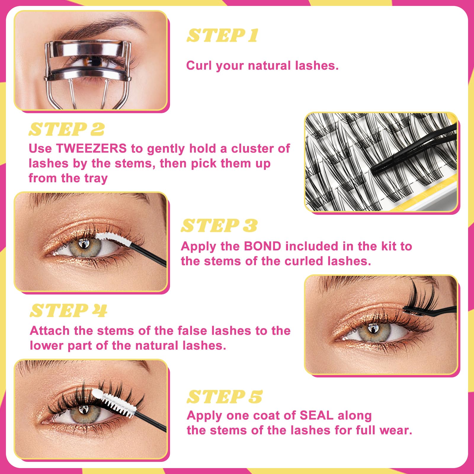 Fowendia lash applicator tool simplifies precise cluster placement.