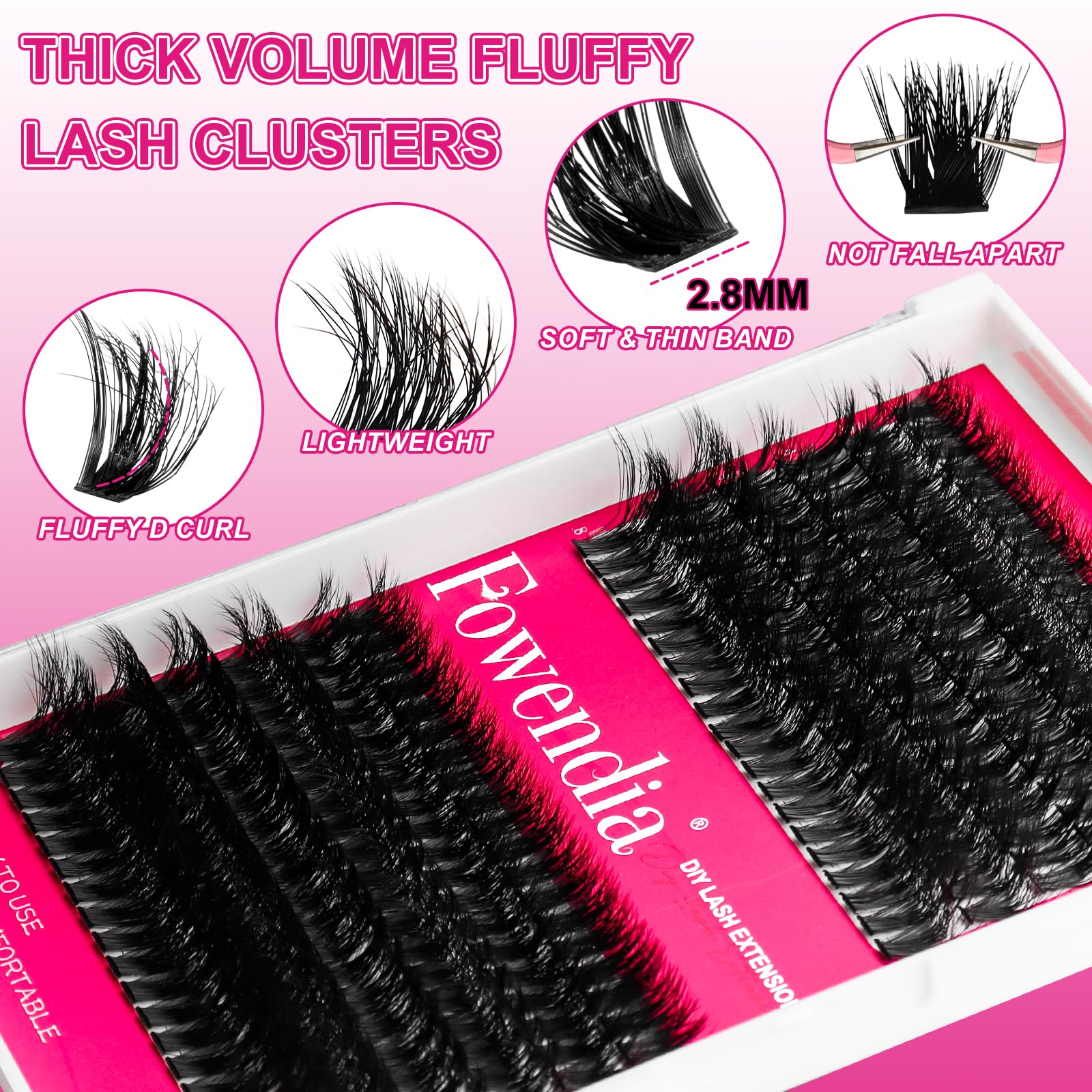Fowendia lash bond and seal waterproof ensures secure wear