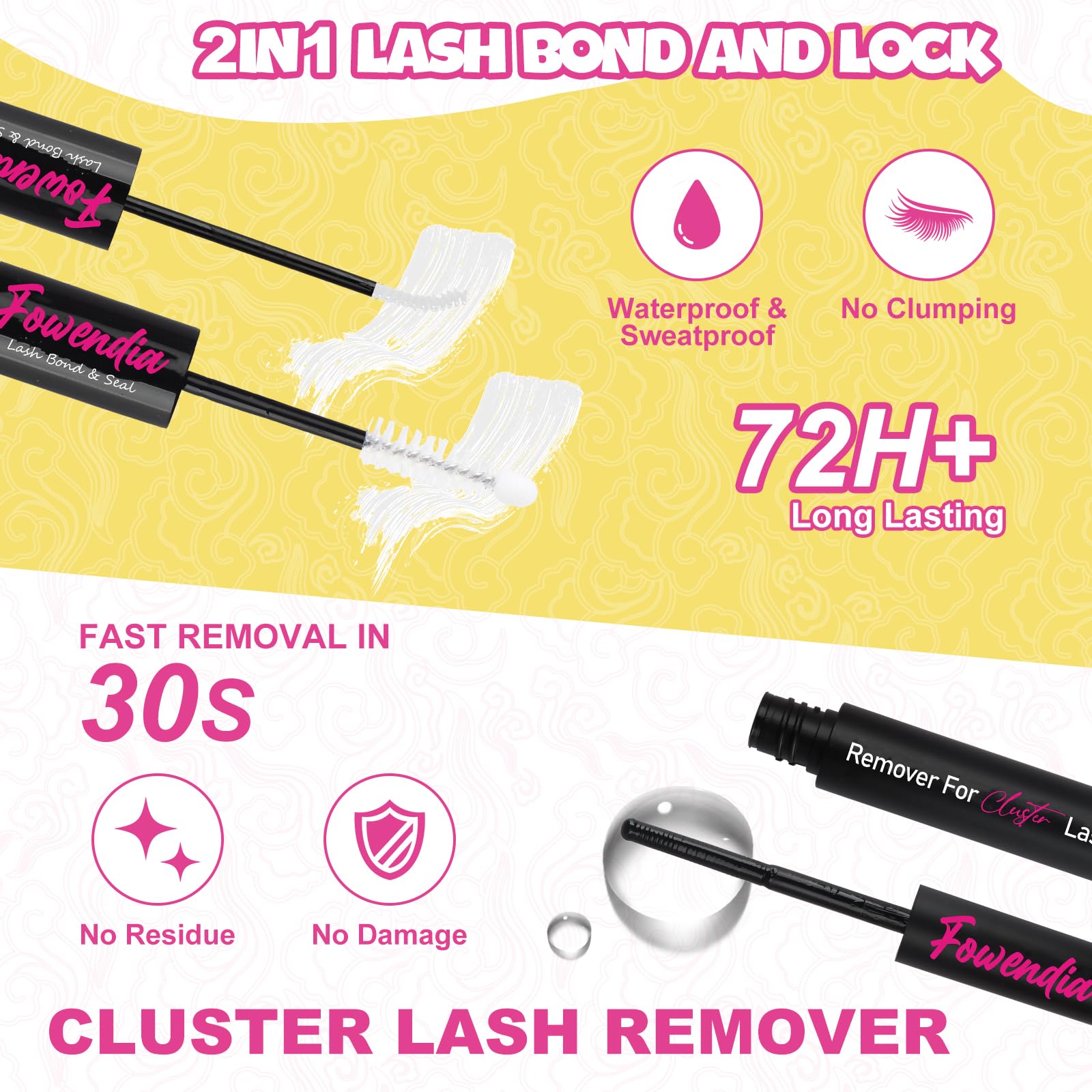 Fowendia waterproof lash sealer helps seal and protect clusters
