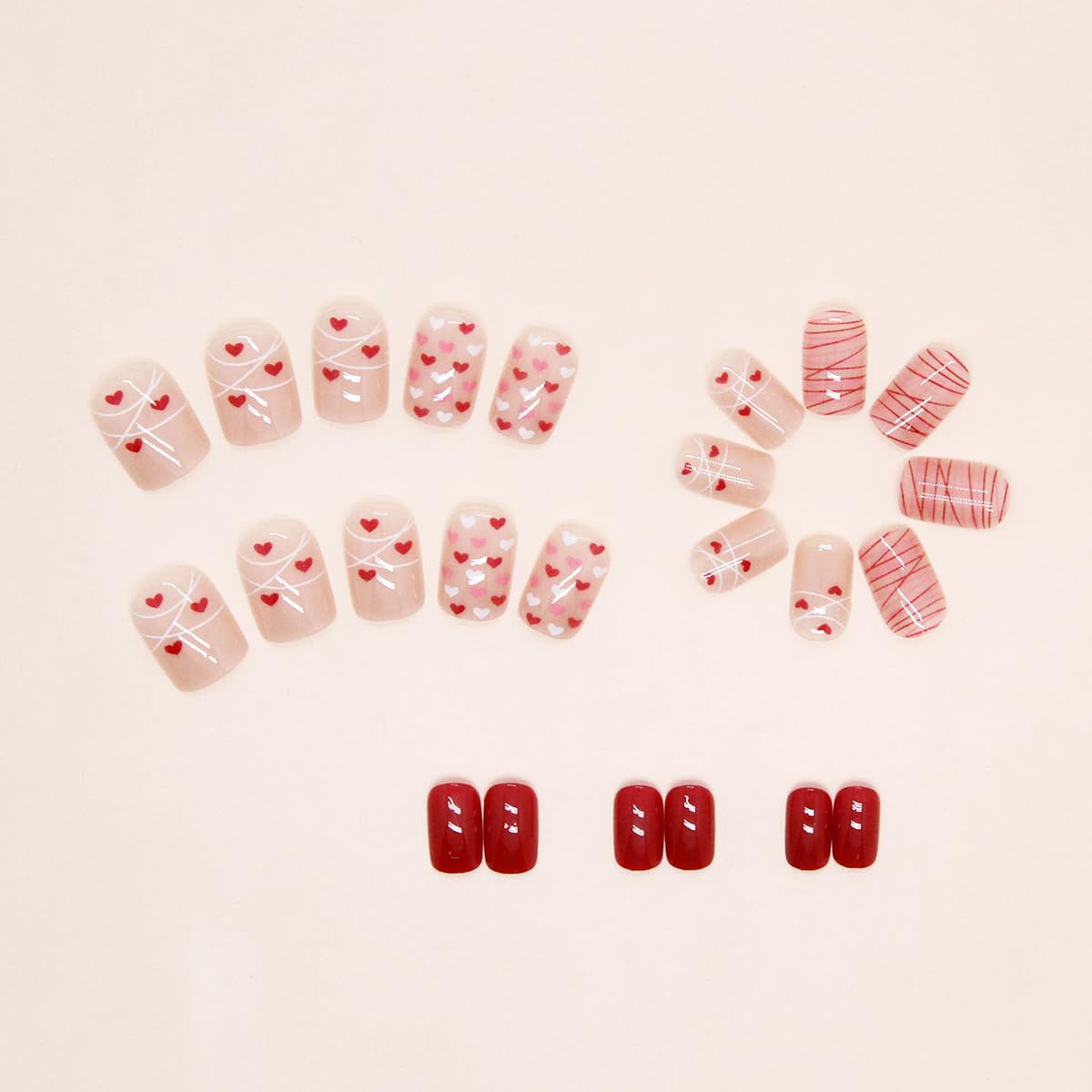 Foweso valentines nails ideal for weddings, dances, or weekend trips.