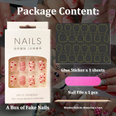 Foweso jelly glue plus nails enables easy at-home application.