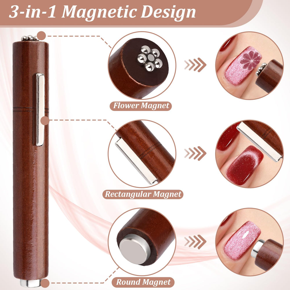 FOWSRHRG wooden handle nail magnet with comfortable grip and durable design