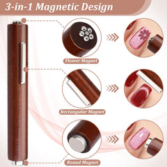 FOWSRHRG wooden handle nail magnet with comfortable grip and durable design