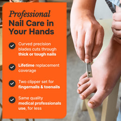 Fox Medical Equipment nail clippers cut thick nails smoothly for easy grooming.