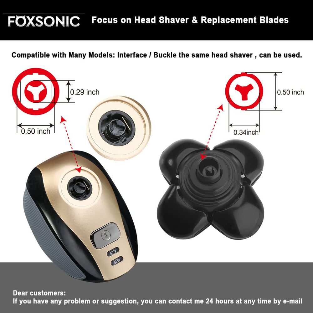 FOXSONIC heads top view highlight sleek design and close contact.