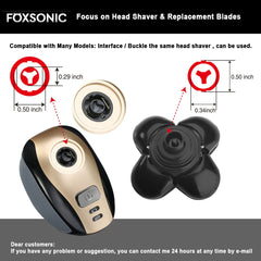 FOXSONIC heads top view highlight sleek design and close contact.