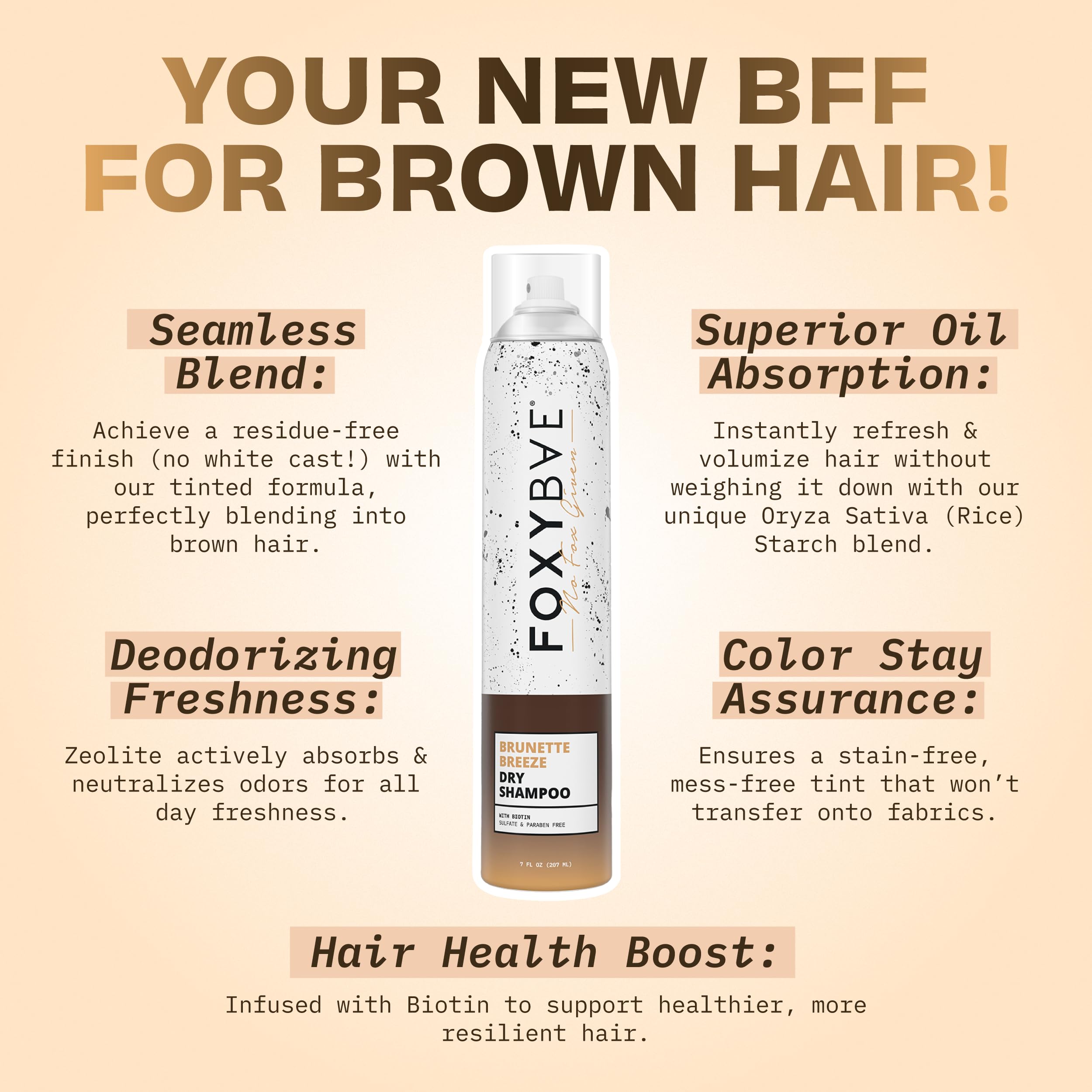 Textura ligera y volumen en pelo oscuro con FoxyBae Brunette Breeze.