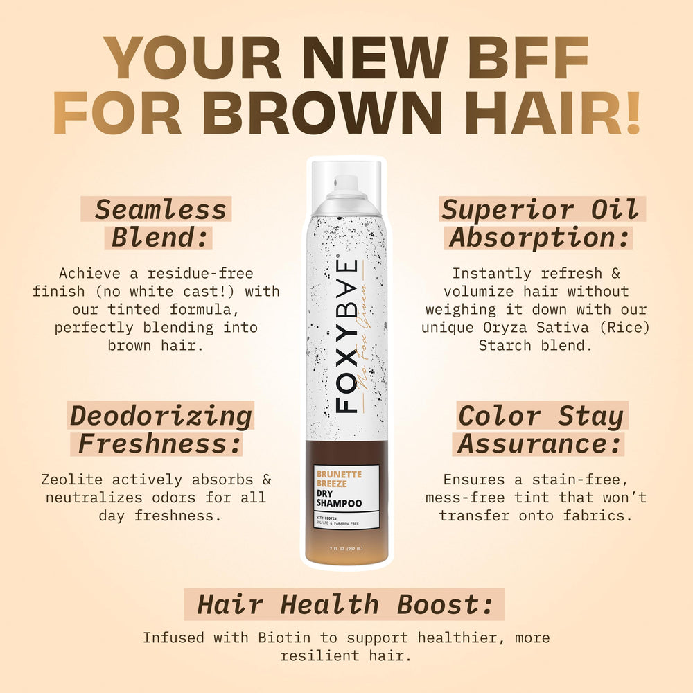 Textura ligera y volumen en pelo oscuro con FoxyBae Brunette Breeze.