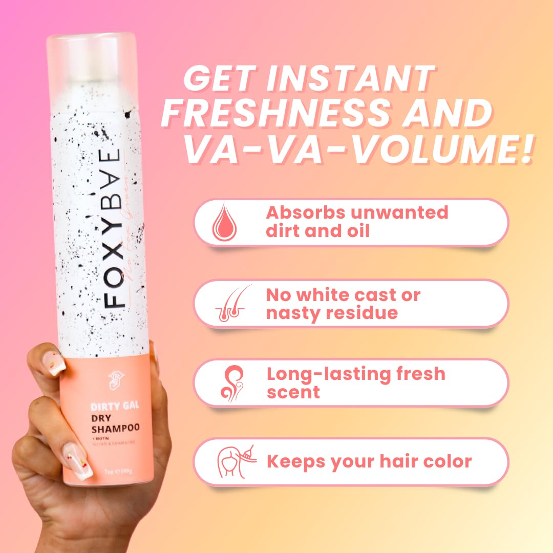 FoxyBae Champú Seco con Biotina para fortalecer el cabello.
