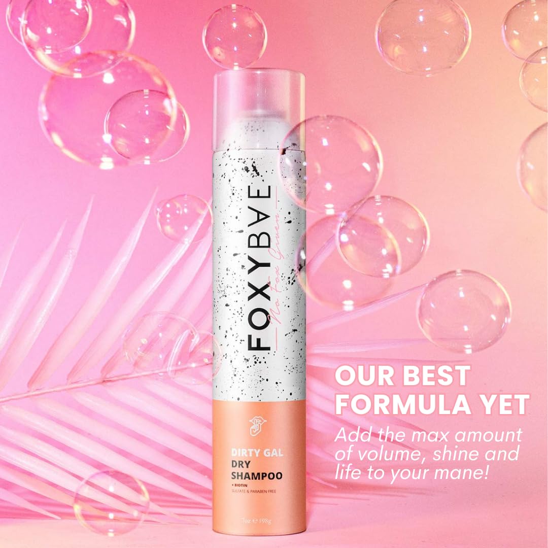FoxyBae Champú Seco envase cómodo y fácil de usar.