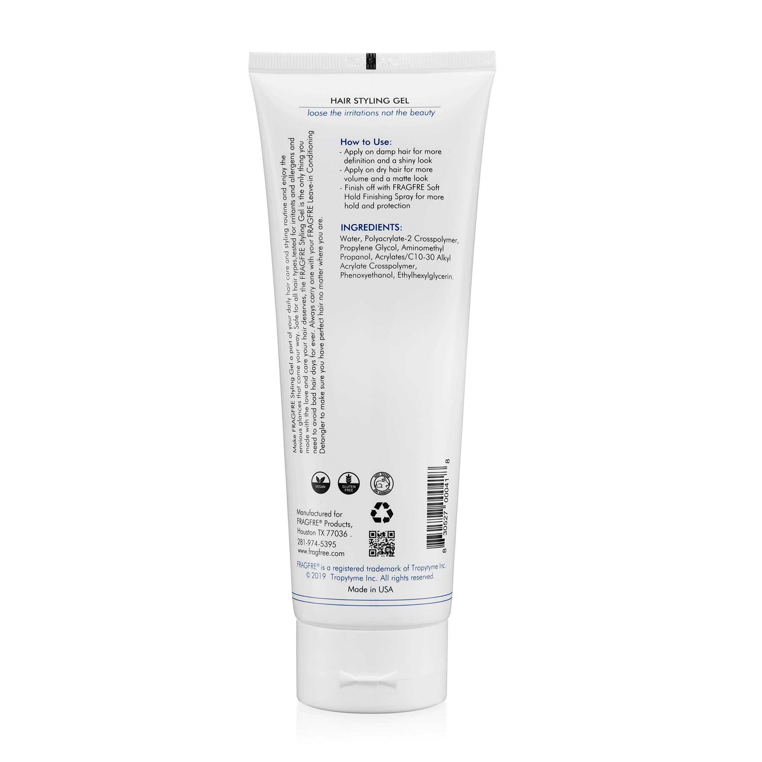 FRAGFRE Gel sin fragancia, acabado natural sin residuo blanquecino