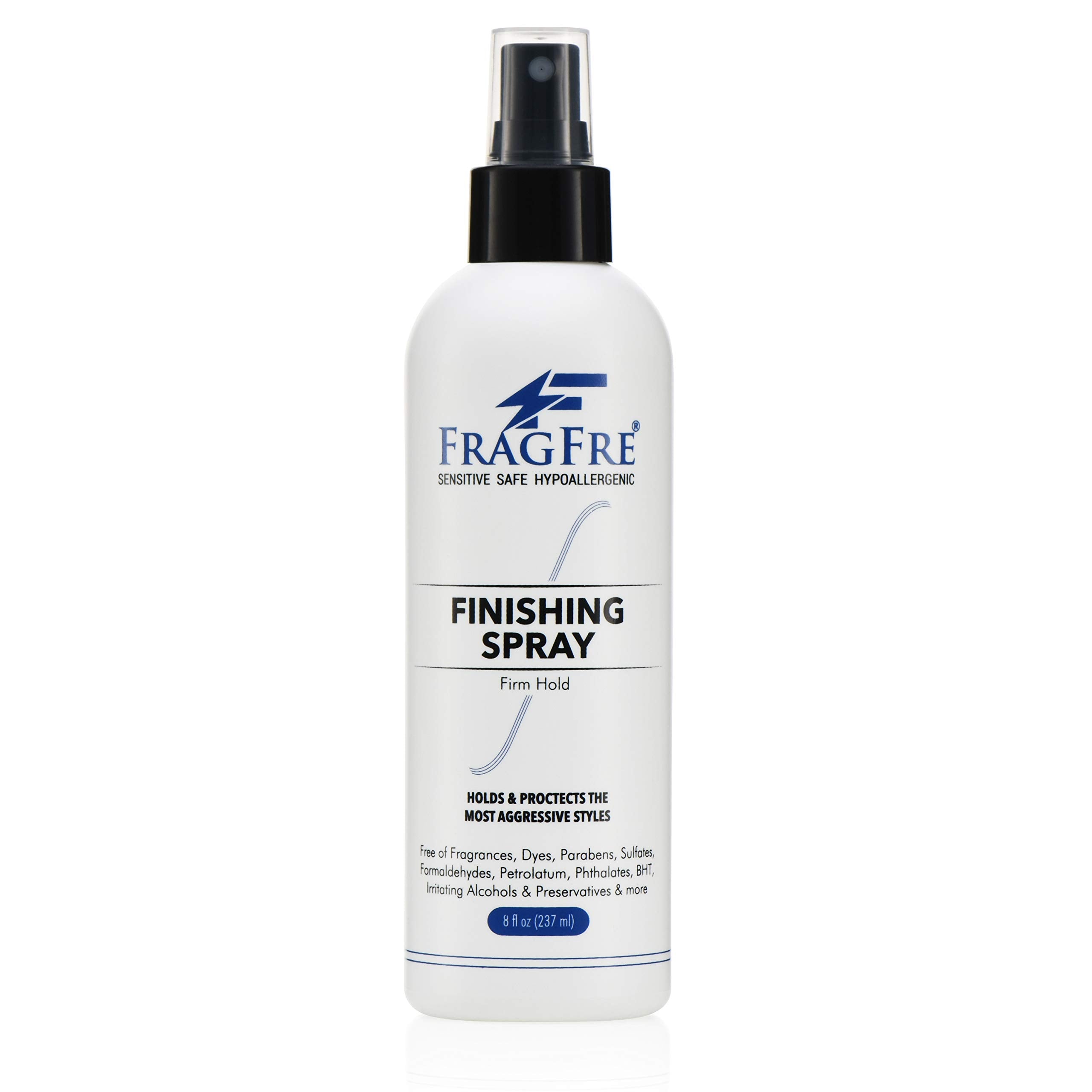 FRAGFRE Hair Finishing Spray botella-8oz con fijación duradera.
