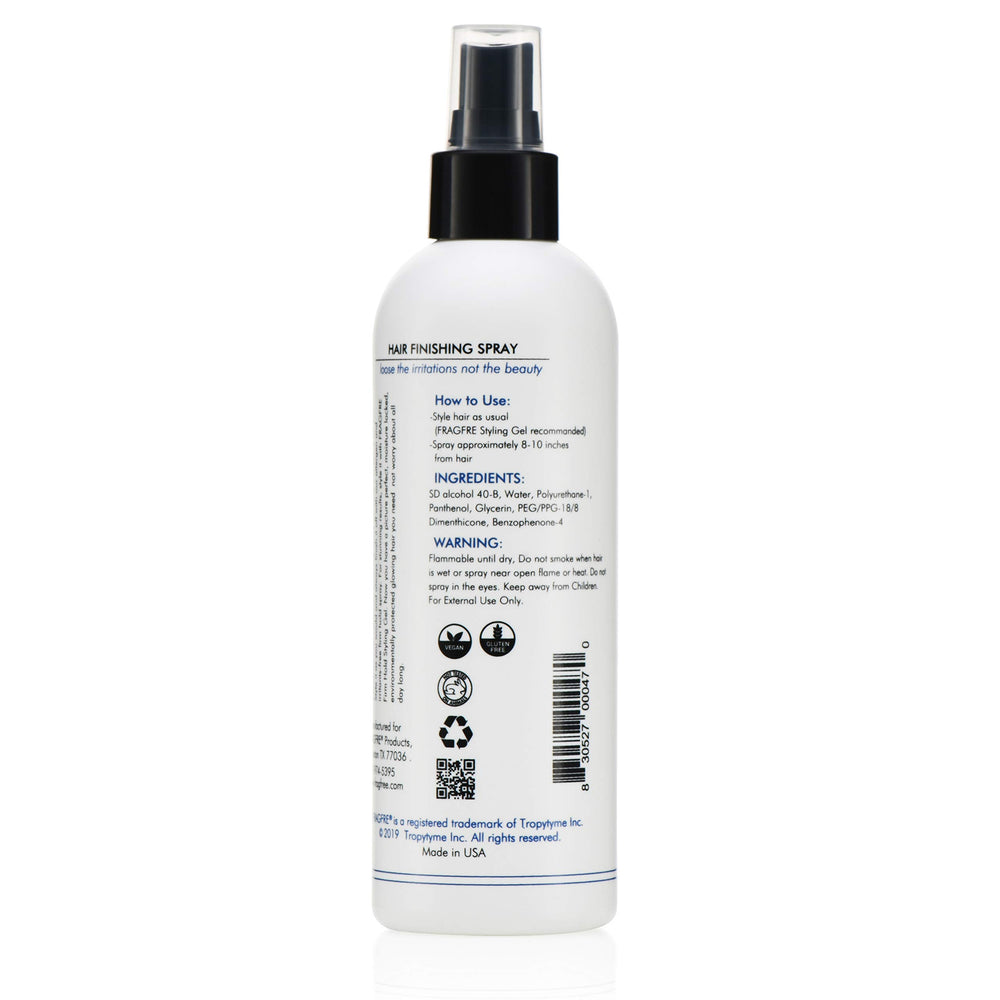 FRAGFRE Hair Finishing Spray libre de parabenos y sulfatos.