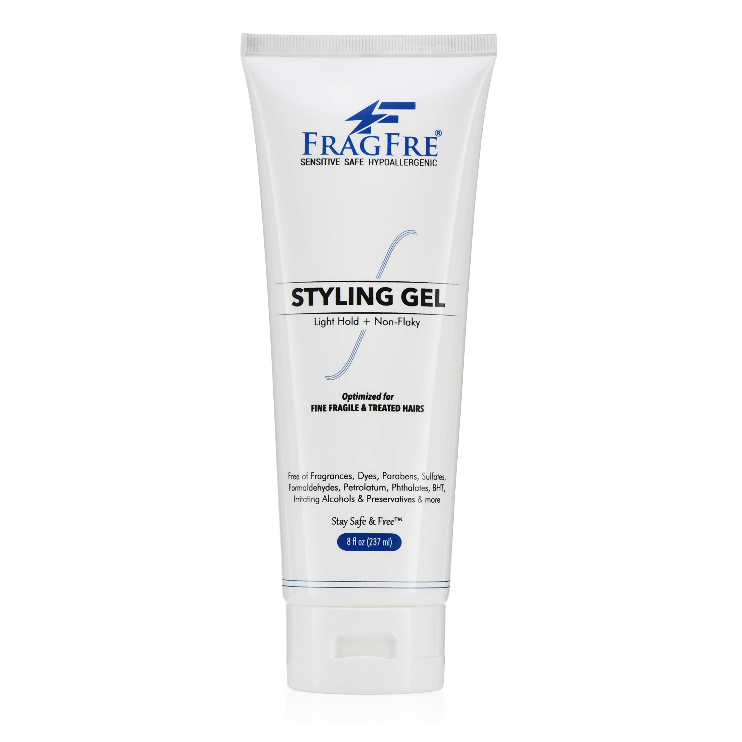 FRAGFRE Light Hold Gel sin fragancia, empaque compacto para uso diario.
