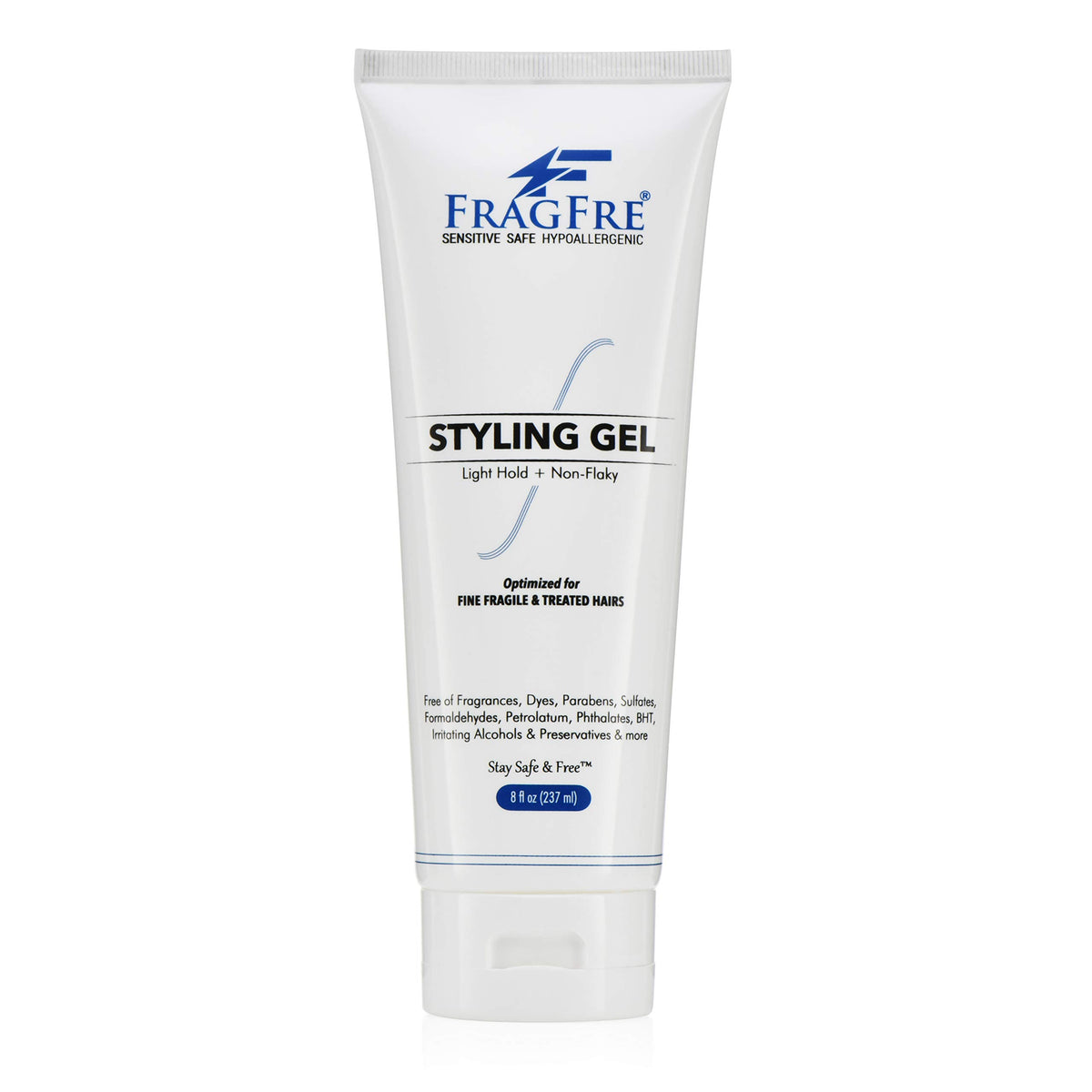 FRAGFRE Light Hold Gel sin fragancia, empaque compacto para uso diario.