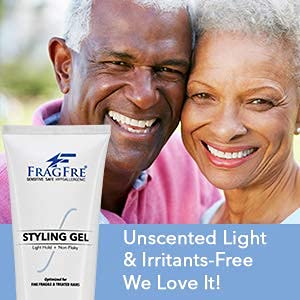 FRAGFRE Light Hold Gel sin fragancias ni parabenos para piel sensible.