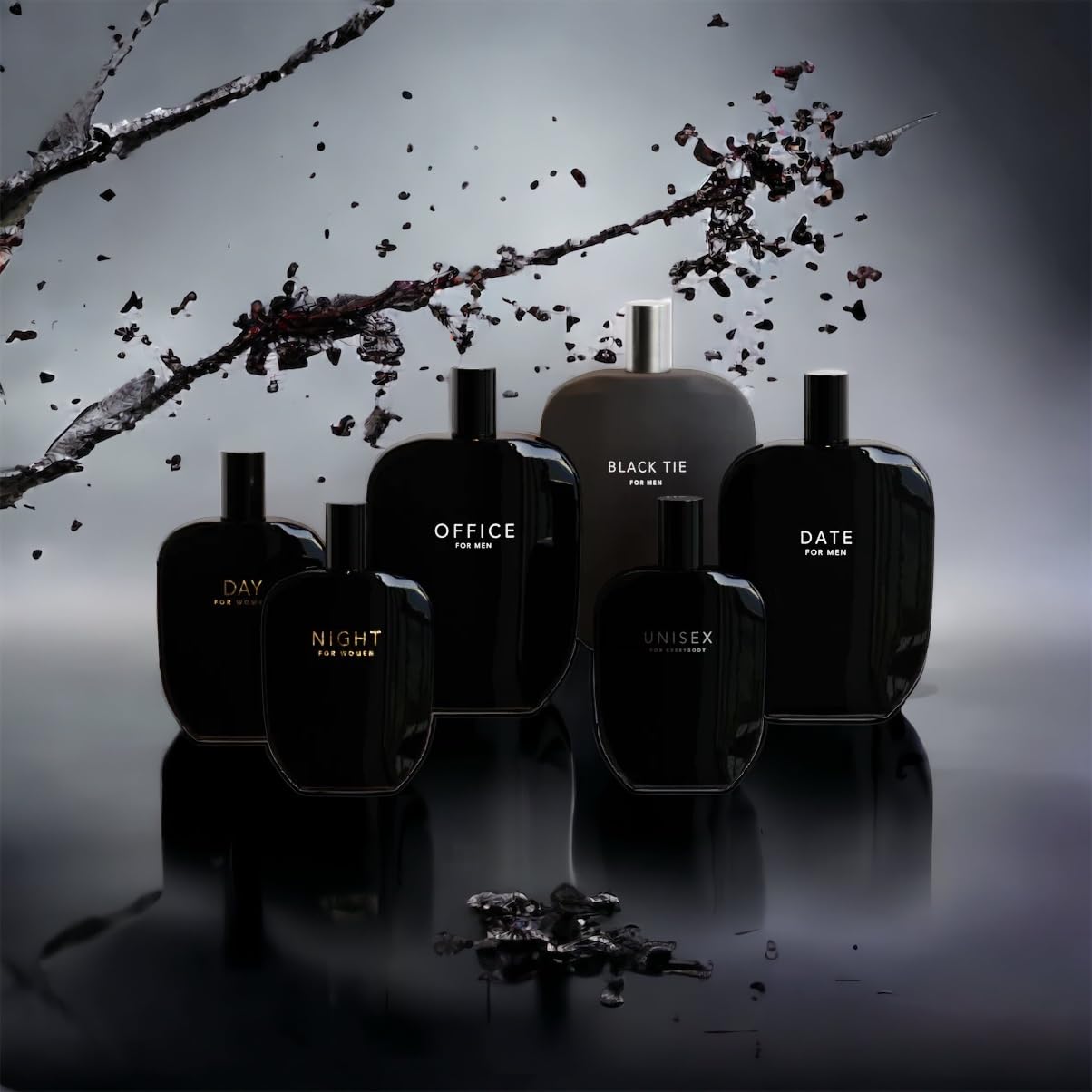 Fragrance One Office for Men notes graphic - woody-aromatic profile for confident days.