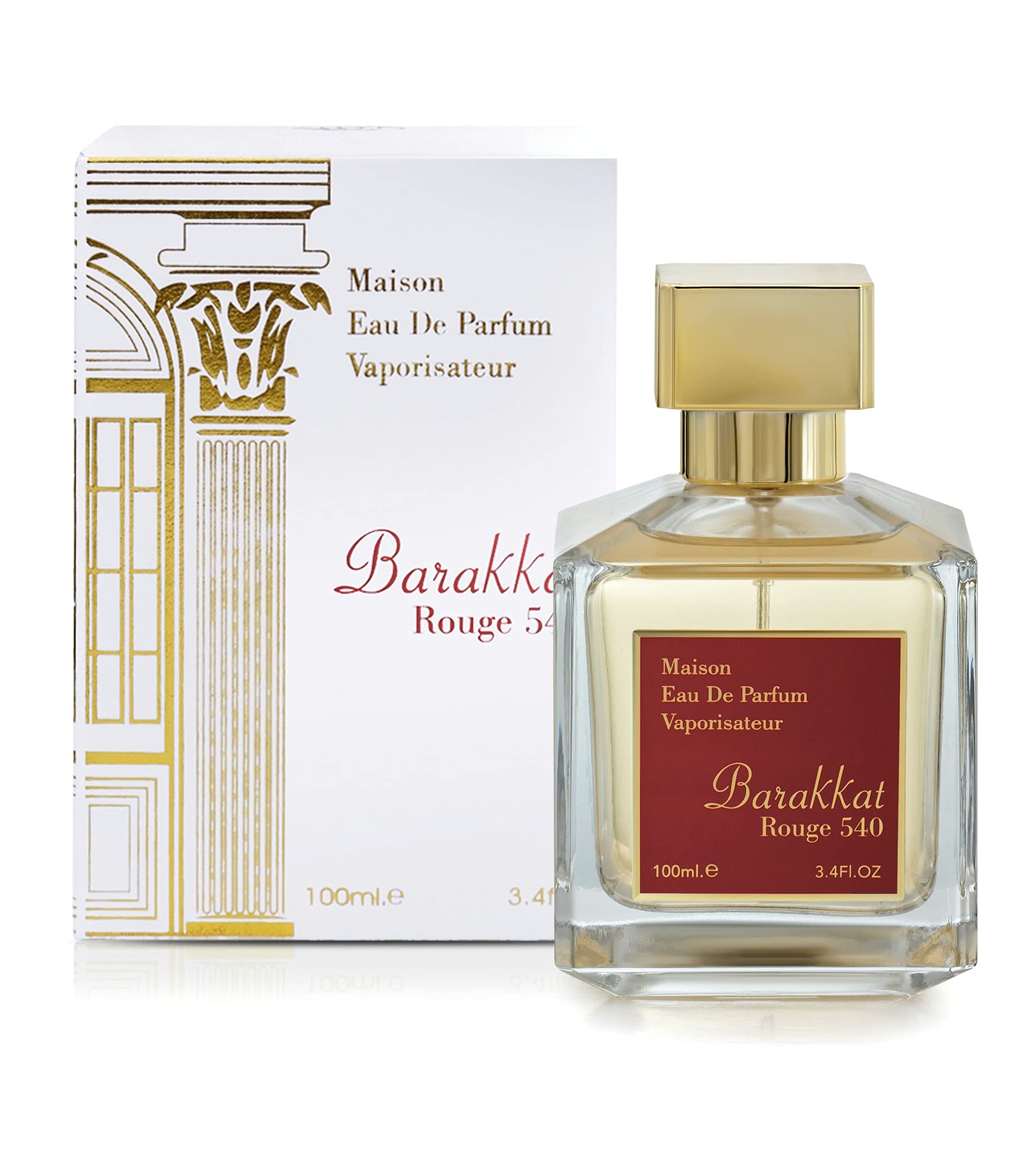 Fragrance World Barakkat Rouge 540 bottle close-up, ideal for evening wear.