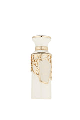 Fragrance World Creme of Clouds bottle side view evokes creamy mood for versatile wear