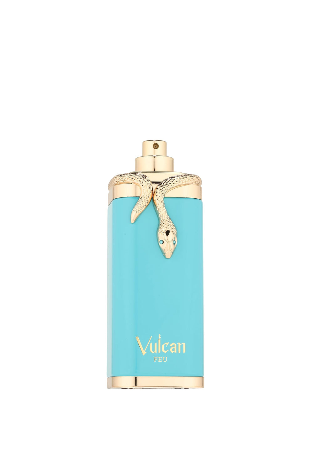 Fragrance World Vulcan Feu EDP packaging box conveys luxury and gift-ready presentation.