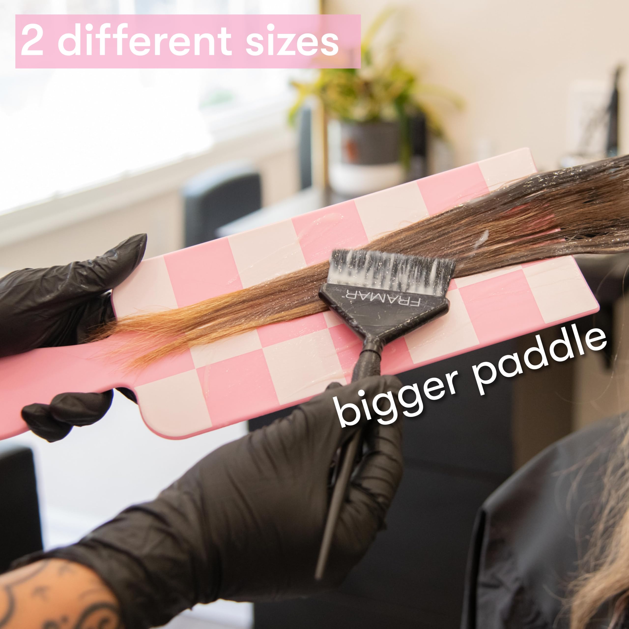 FRAMAR checkered balayage board integrated handle pink enhances maneuverability