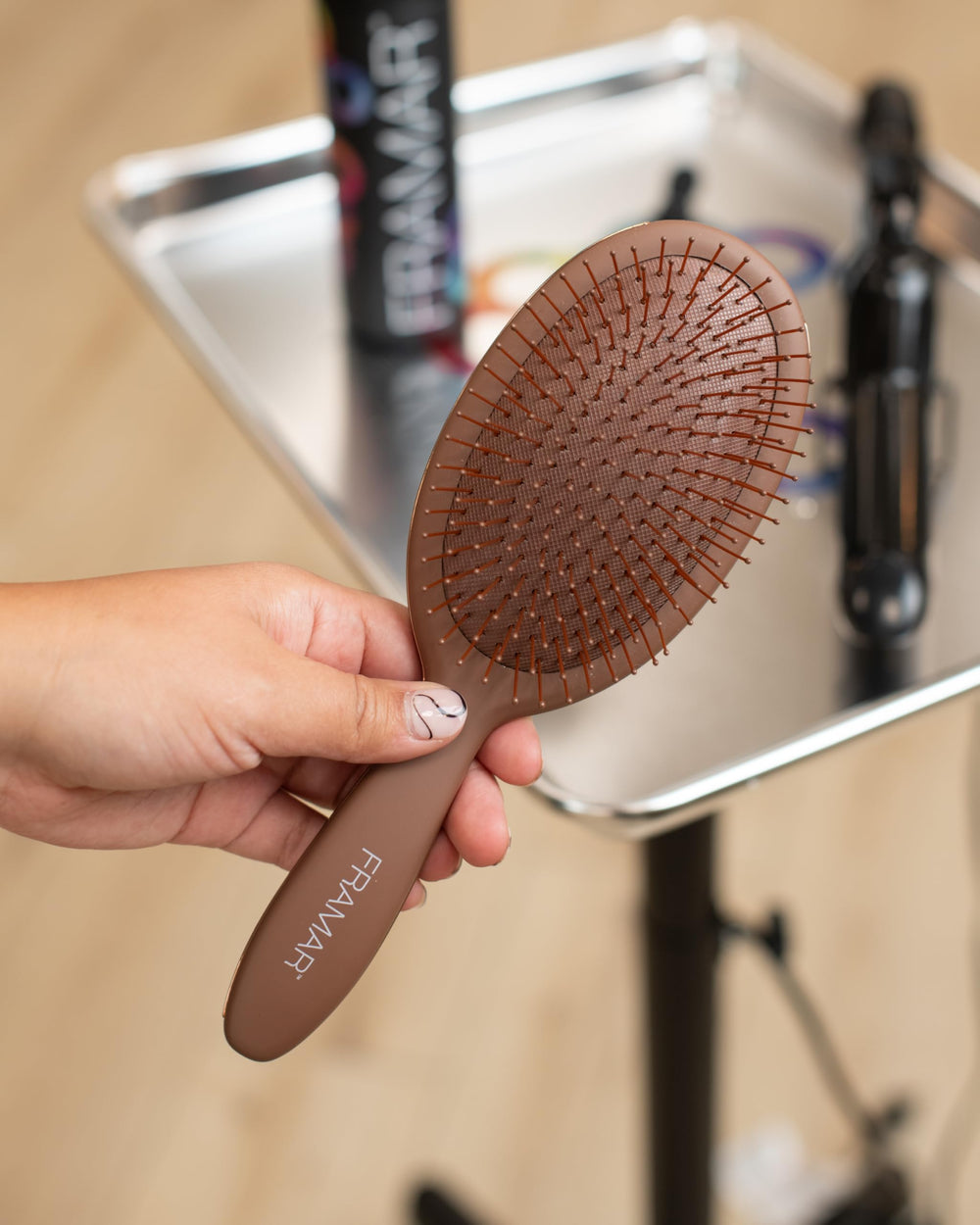 FRAMAR chocolate brush is kid-friendly for tear-free morning brushing