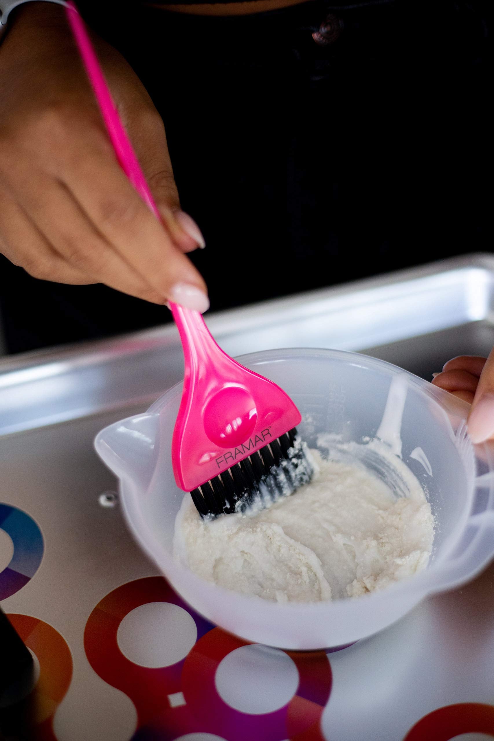 FRAMAR Classic Hair Color Brush ideal for balayage and foil applications.