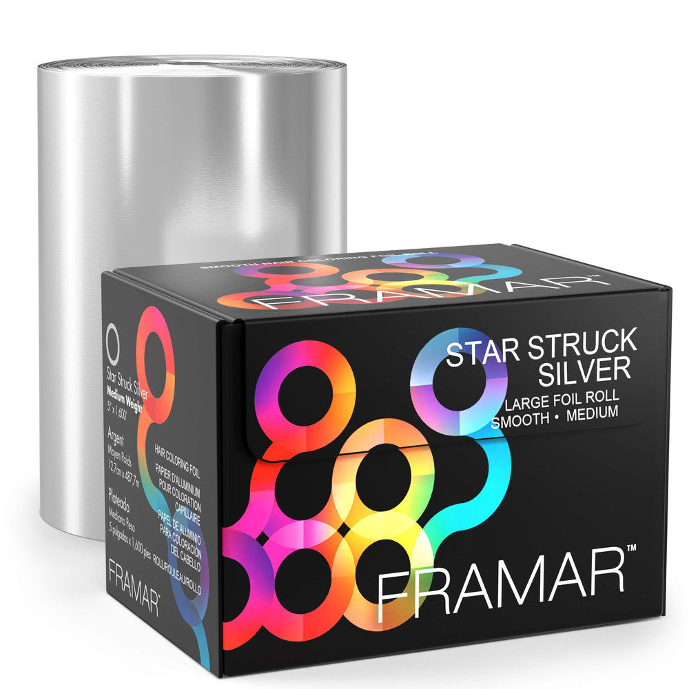 FRAMAR hair foil in dispenser box for precise color application.