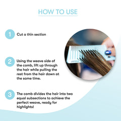 FRAMAR Dreamweaver pastel blue highlight combs prevent static and frizz