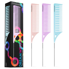 FRAMAR Dreamweaver pastel pink highlight comb set for precise sectioning
