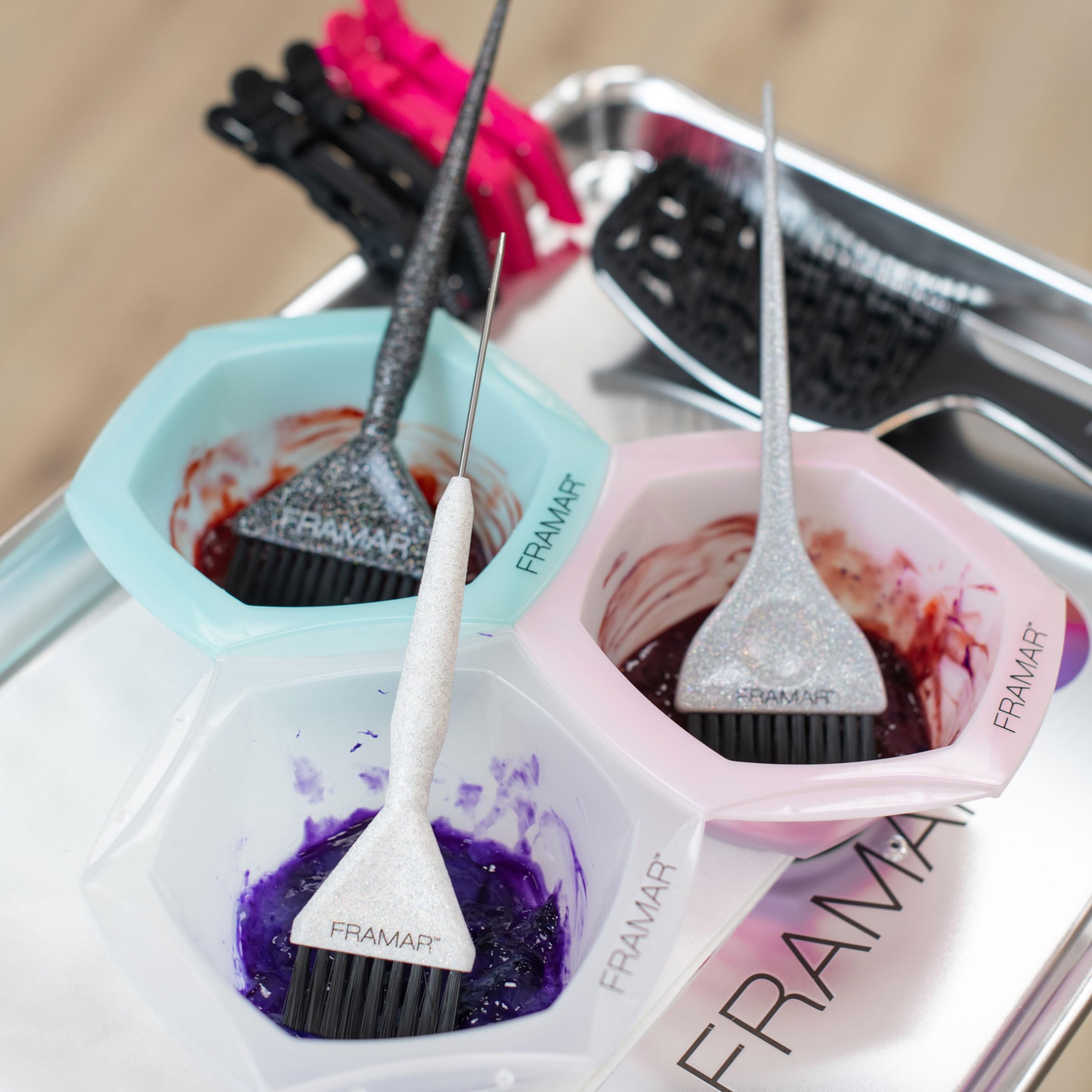 FRAMAR glitter color brush classic brush as the go-to tool for most coloring applications