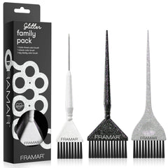 FRAMAR glitter color brush extra wide for efficient root touch-ups in salons