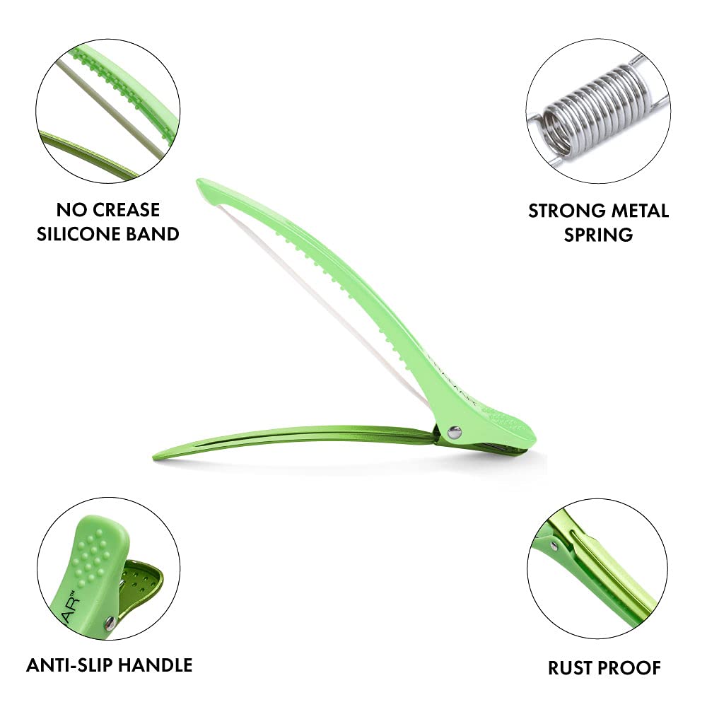 Framar Neon Clips para peinado profesional, seccionado rápido y ordenado.