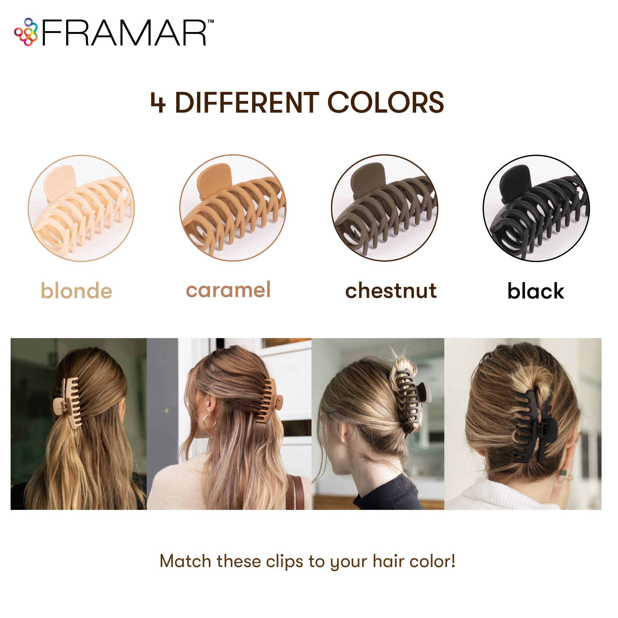 FRAMAR pinza con diseño moderno para uso diario y looks casuales.