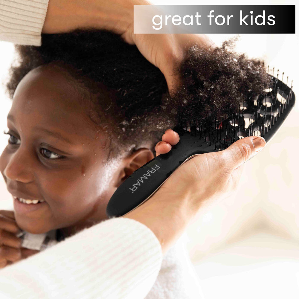 FRAMAR heat resistant bristles withstand up to 450 degrees during styling.